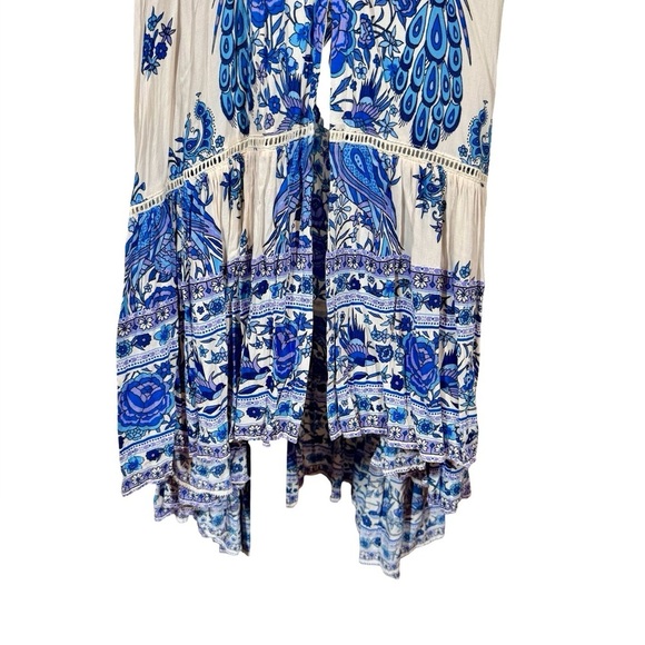 Spell & the Gypsy Hotel Paradiso Gown Bluebird Maxi Hi Lo Dress - Picture 8 of 16